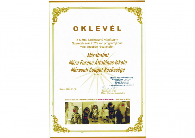 Szeretetcsokival segitettunk